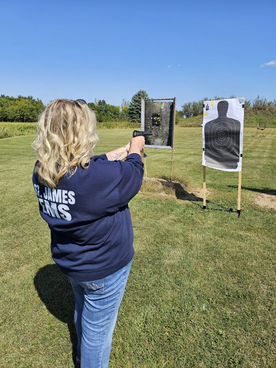 Student firing on the range during a Ready American class