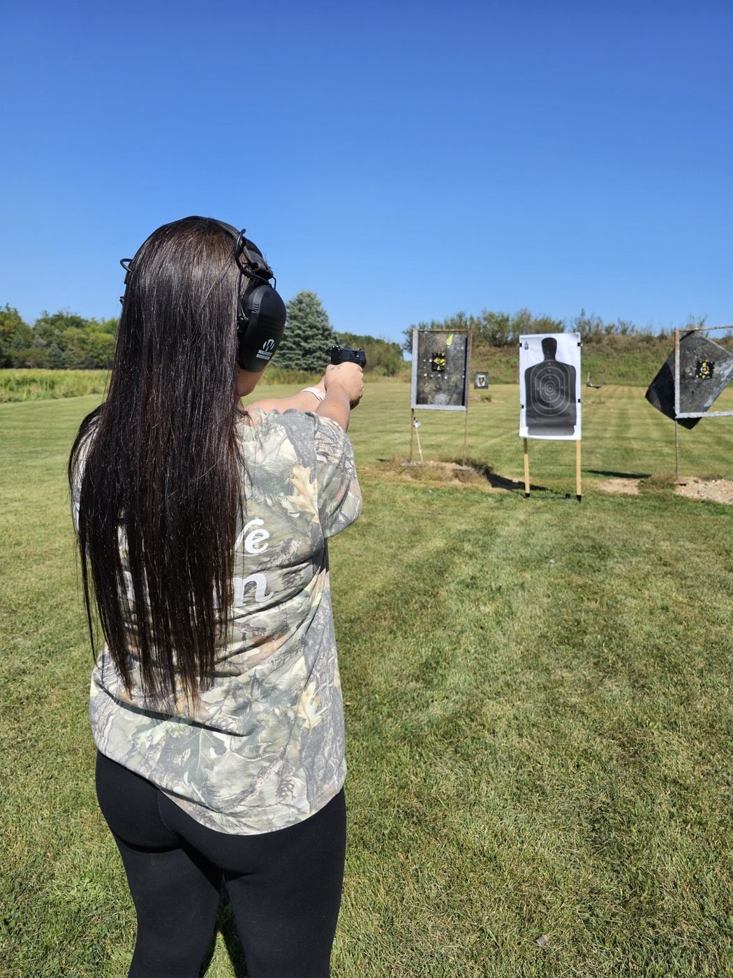 Student shooting from the firing line
